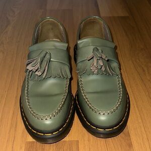 Dr. Martens Green Tassel Loafers